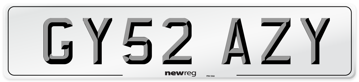 GY52 AZY Number Plate from New Reg